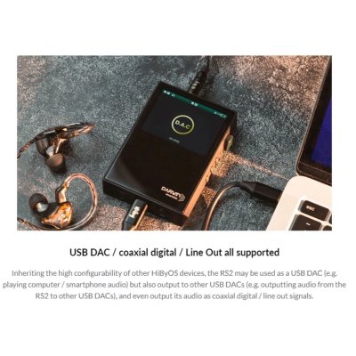 Hiby RS2 DAP เครื่องเล่นเพลง PureAudio ย้อนยุค