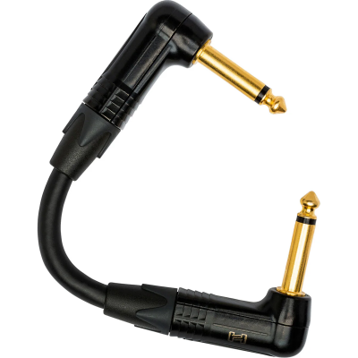 Hosa CGK-001.5RR Edge Guitar Patch Cable , Neutrik Right-angle to Same, 18 in