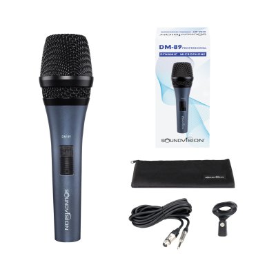 SOUNDVISION  DM-89 Dark gray + XLR TO TS PHONE 4.5M. CABLE / Professional Dynamic Microphone