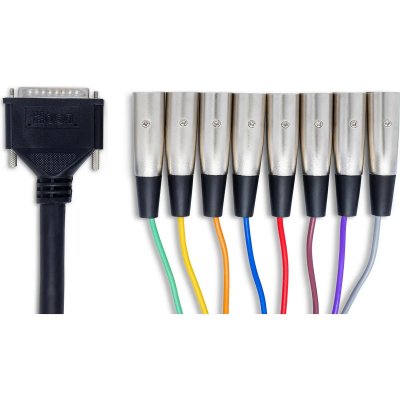 Hosa DTM-803 Balanced Snake, DB25 to XLR3M, 3 m