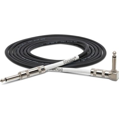 Hosa GTR-220R Guitar Cable, Hosa Straight to Right-angle, 20 ft