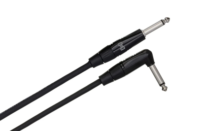 Hosa HGTR-010R Pro Guitar Cable, REAN Straight to Right-angle, 10 ft