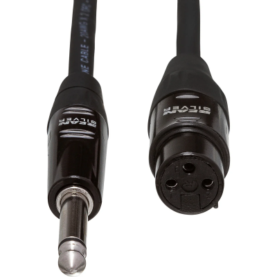 Hosa HMIC-010HZ Pro Microphone Cable, REAN XLR3F to 1/4 in TS, 10 ft
