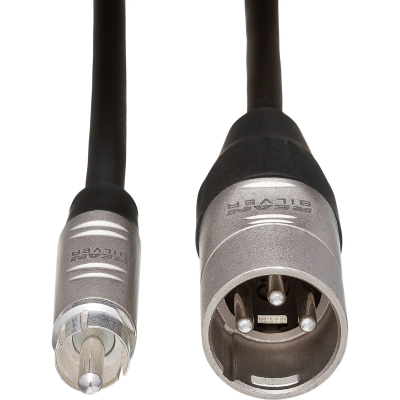 Hosa HRX-020 Pro Unbalanced Interconnect REAN RCA to XLR3M,  20 ft