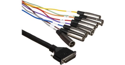 Hosa DTM-803 Balanced Snake, DB25 to XLR3M, 3 m