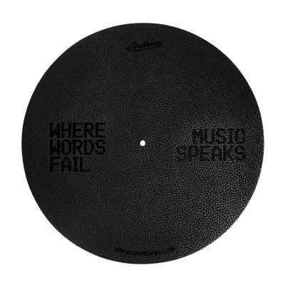 Gadhouse Genuine Leather Platter Mat Black แผ่นรองแผ่นเสียง