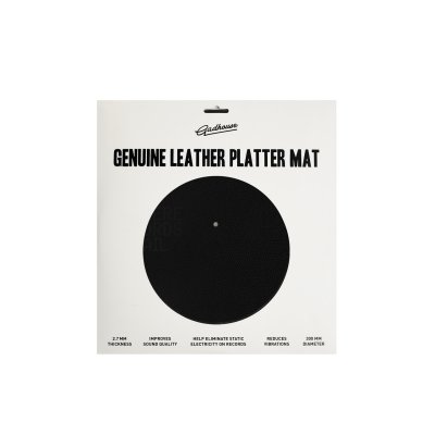 Gadhouse Genuine Leather Platter Mat Black แผ่นรองแผ่นเสียง