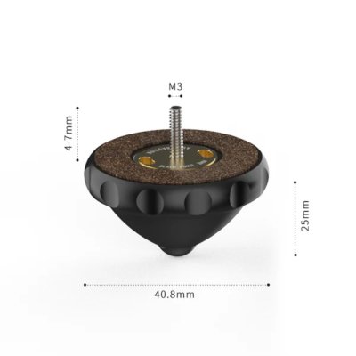 Audio Bastion ISOLATION DAMPER - BLACK POINT (Set for 4 pcs) M3/M4/M6 รองเครื่องเสียง รองลำโพง