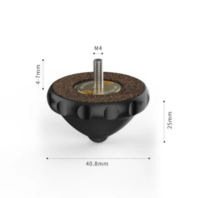 Audio Bastion ISOLATION DAMPER - BLACK POINT (Set for 4 pcs) M3/M4/M6 รองเครื่องเสียง รองลำโพง