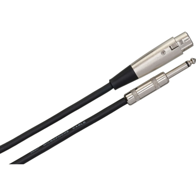 Hosa MCH-125 Microphone Cable, Hosa XLR3F to 1/4 in TS, 25 ft