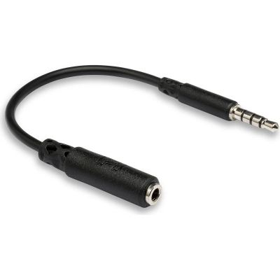 Hosa MHE-158 Headphone Adaptor, 3.5 mm TRRS to Slim 3.5 mm TRRS