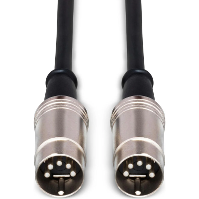 Hosa HID-510 Pro MIDI Cable, Serviceable 5-pin DIN to Same, 10 ft
