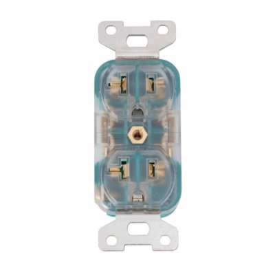 Pangea Audio Premier XL 20A Duplex Outlet – Green