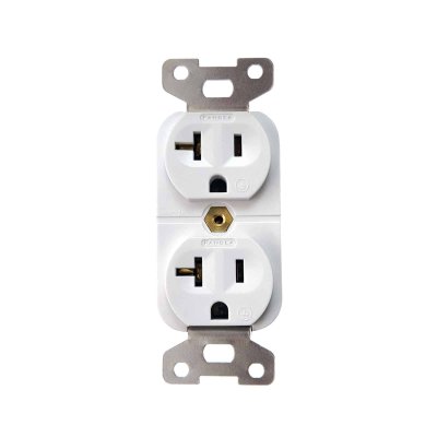 Pangea Audio Premier 20A Duplex Outlet (White)