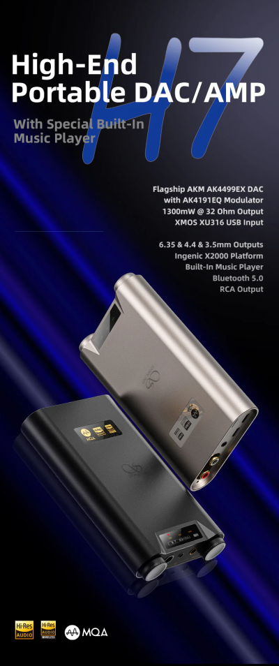 Shanling H7 DAC/AMP ตัวถอดรหัสและขยายสัญยาณเสียง รองรับ MQA