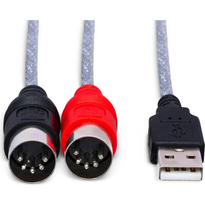 Hosa USM-422 Tracklink Cable MIDI to USB Interface MIDI I/O to USB Type A 6ft