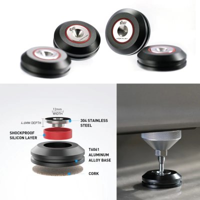Audio Bastion X-PAD Plus II Speaker Spike Pads Shoes (Set of 8 pcs)