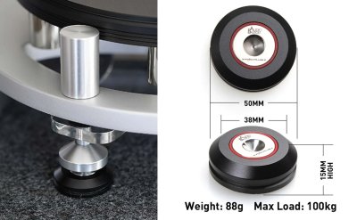 Audio Bastion X-PAD Plus II Speaker Spike Pads Shoes (Set of 8 pcs)