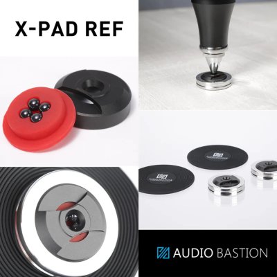 Audio Bastion XPAD REF / จานรองสไปค์ ขาตั้ง รองเครื่องเสียง รองลำโพง รองชั้นวาง (Set of 8 pcs)