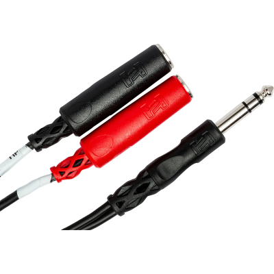 Hosa YPP-117 Stereo Breakout 1/4 in TRS to Dual 1/4 in TSF