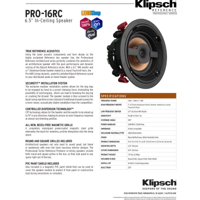 KLIPSCH PRO-16RC