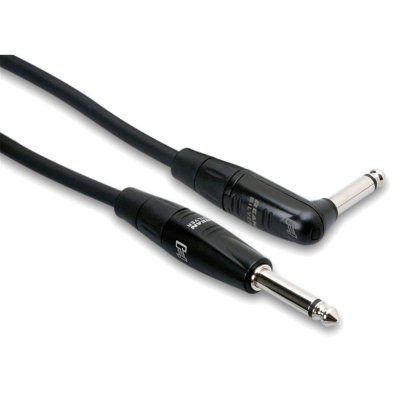 Hosa HGTR-010R Pro Guitar Cable, REAN Straight to Right-angle, 10 ft