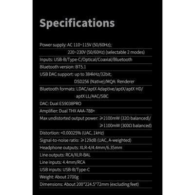 FiiO K9 PRO DAC&AMP ตั้งโต๊ะ รองรับ MQA