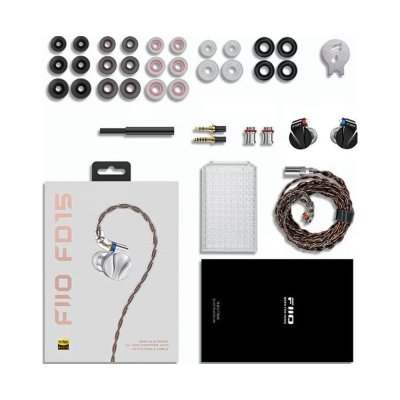 FiiO FD15 หูฟัง IEMs ไดรเวอร์ไดนามิก 13.8 มม.ไดอะแฟรมแมกเนเลียม บอดี้แสตนเลส 316L รองรับ Hi-Res