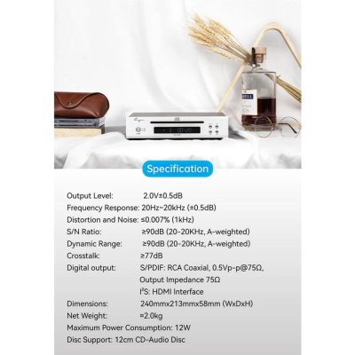 Cayin MINI-CD MK2 เครื่องเล่น CD ตั้งโต๊ะ