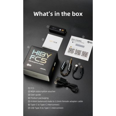 Hiby FC5 DAC&AMP พกพา รองรับ MQA