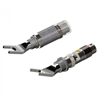 FURUTECH CF-201 NCF(R) - High End Performance Spade connector (Carbon fiber finish) (2pcs/set)