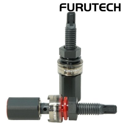 FURUTECH FT-865(R) - High End Performance, Low Mass, One Piece Binding Post, Rhodium-Plated(2pcs/set)