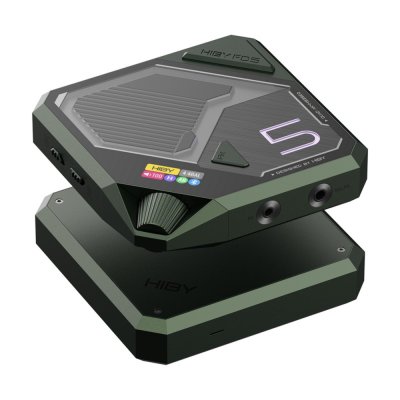 Hiby FD5 DAC/AMP ตั้งโต๊ะ Class A/AB ชิป AKM4493 x4 ดีไซน์ไซเบอร์พังค์ รองรับ MQA