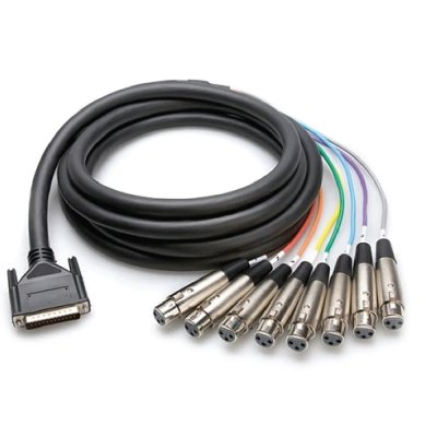 Hosa DTF-803 Balanced Snake, XLR3F to DB25, 3 m