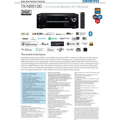 ONKYO TX-NR5100 / 7.2 CH 165W