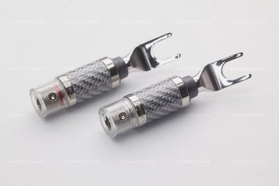 FURUTECH CF-201 NCF(R) - High End Performance Spade connector (Carbon fiber finish) (2pcs/set)