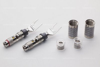 FURUTECH CF-201 NCF(R) - High End Performance Spade connector (Carbon fiber finish) (2pcs/set)