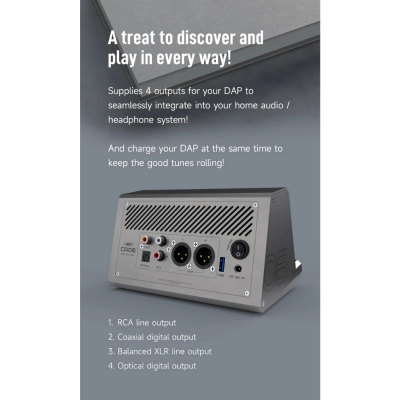 Hiby CR06 แท่นวางเครื่องเล่นเสียงดิจิตอลไฮไฟ สำหรับเครื่องเล่นเพลงพกพา