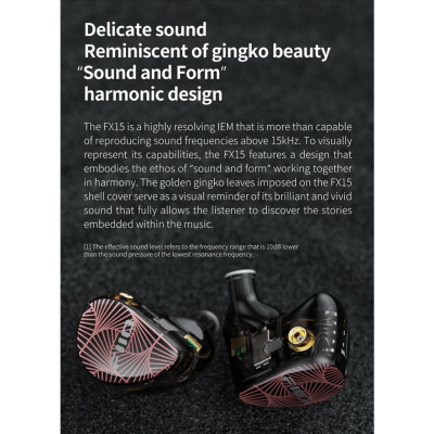 FiiO FX15 หูฟัง IEMs Tribrid 6 ไดรเวอร์ 1BA+1DD+4EST รองรับ Hi-Res