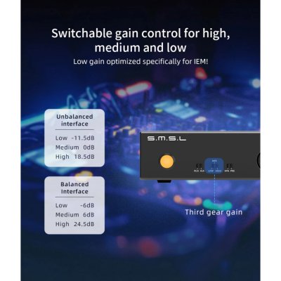 SMSL H300 Headphone Amplifier ตั้งโต๊ะ รองรับ Hi-Res