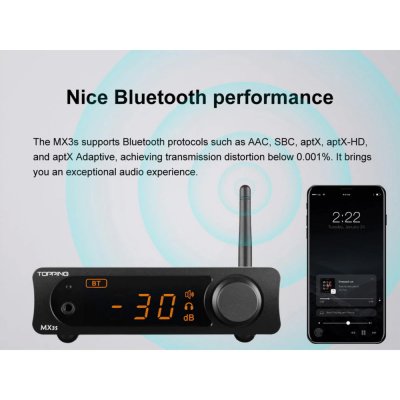 Topping MX3S DAC/AMP ตั้งโต๊ะแบบออลอิลวันพร้อมรีโมทควบคุม