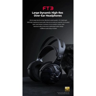 FiiO FT3 หูฟังเฮดโฟนความละเอียดสูง ไดรเวอร์ไดนามิกขนาดใหญ่
