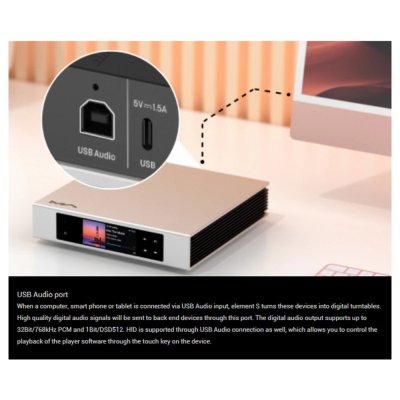 Matrix Audio Element S เครื่องเล่นเพลงเครือข่ายตั้งโต๊ะ