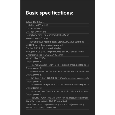 FiiO KA17 DAC/AMP พกพาชิป DAC คู่ ESS ES9069Q แอมป์ THX AAA 78+ รองรับ MQA