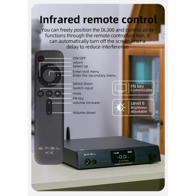 SMSL DL300 DAC/AMP ตั้งโต๊ะ รองรับ MQA, Dual Hi-Res