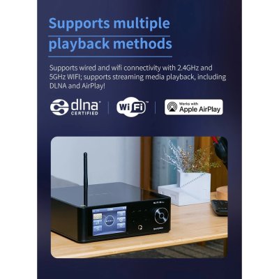 SMSL DP5SE เครื่องเล่นเพลงเครือข่าย HiFi ชิป DAC/AMP ES9039Q2M รองรับ MQA