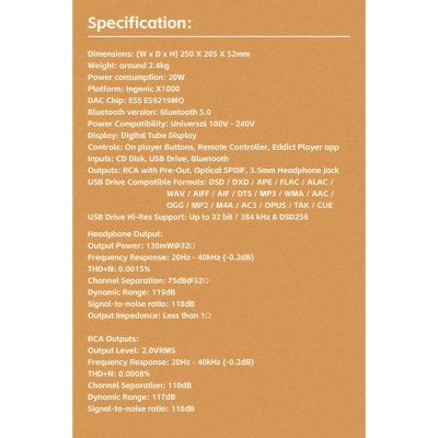 Shanling CD80 เครื่องเล่น CD พร้อม DAC/AMP ในตัวรองรับ MQA
