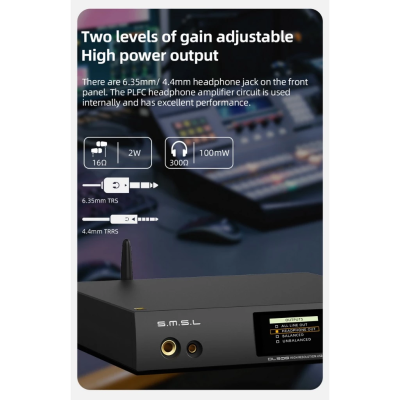 SMSL DL300 DAC/AMP ตั้งโต๊ะ รองรับ MQA, Dual Hi-Res