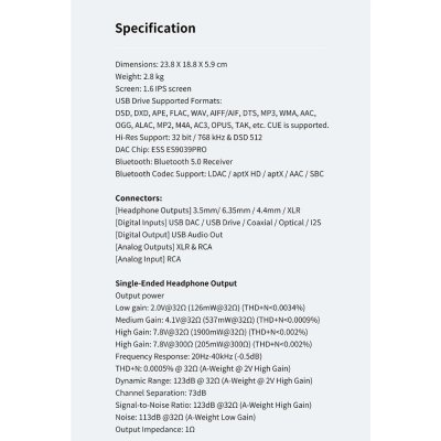 Shanling EH3 DAC/AMP ตั้งโต๊ะ รองรับ MQA, Dual Hi-Res