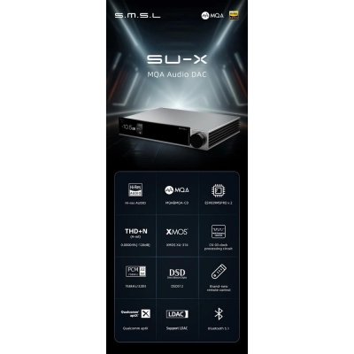 SMSL SU-X DAC ตั้งโต๊ะชิป ES9039MSPRO x2 รองรับ MQA, LDAC, Hi-Res